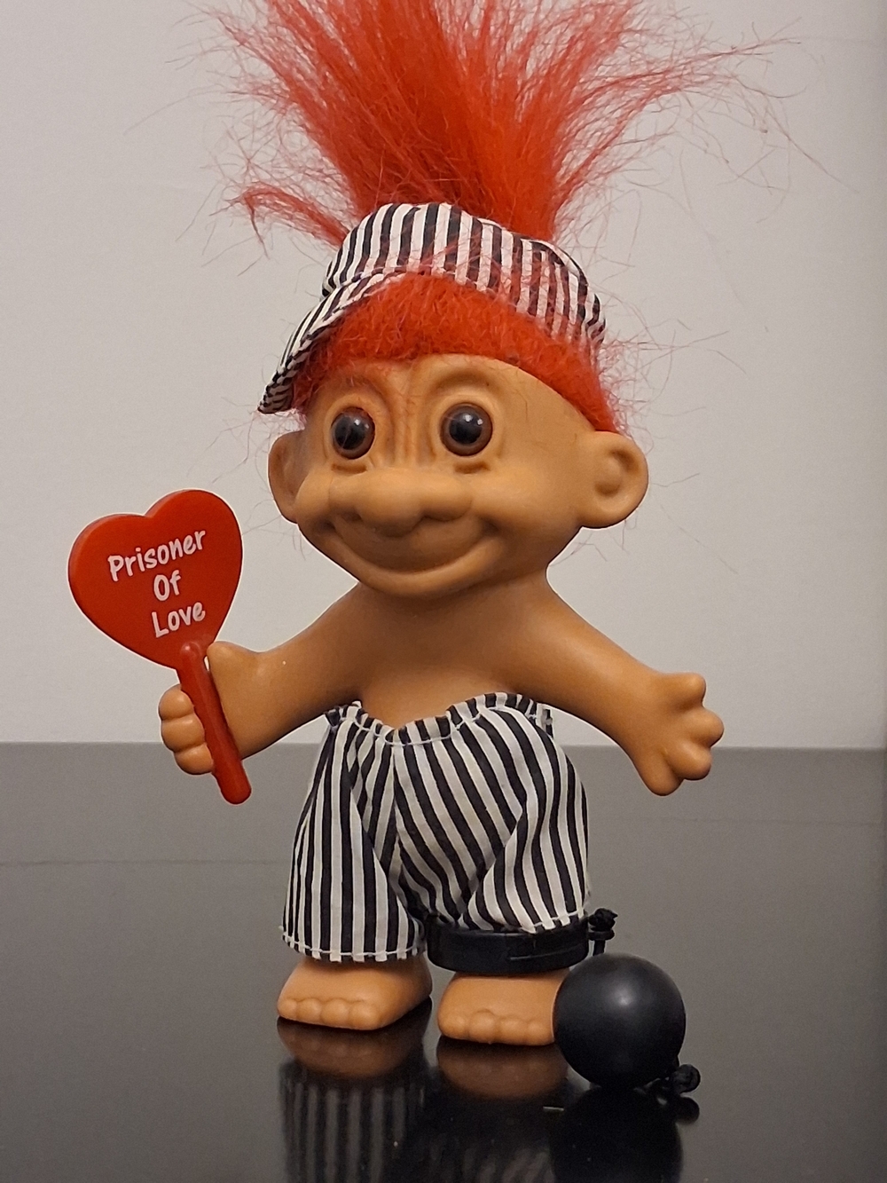 Vintage 1990's Russ Red-Haired "Prisoner of Love" Troll Figurine